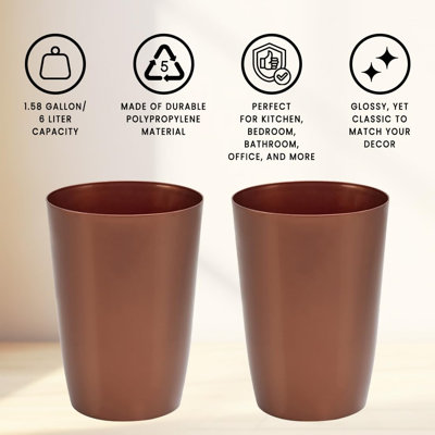 Small Trash Can with Open Top for Compact and Tight Spaces
