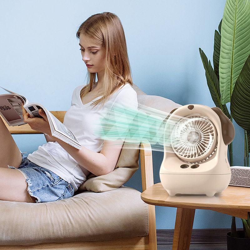 Ventilateur de radiateur de bureau électrique Kondieu, Pink