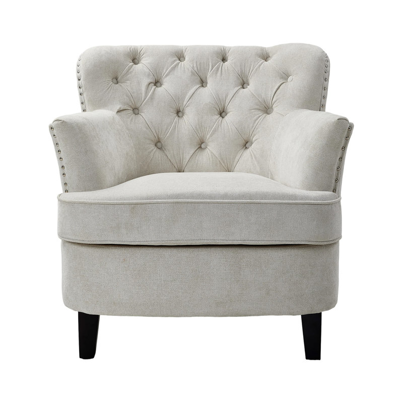Upholstered Linen Accent Chair