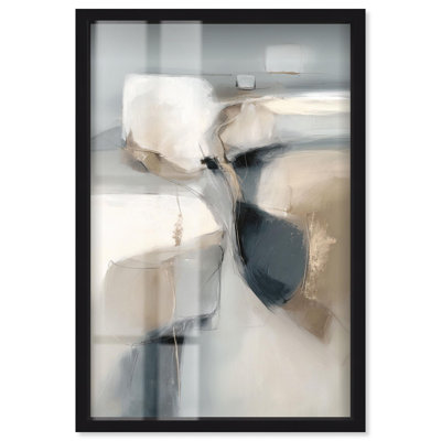 Crandon I Shadowbox Print Boho Abstracts Art by Art Remedy, Black Frame, 30 x 45