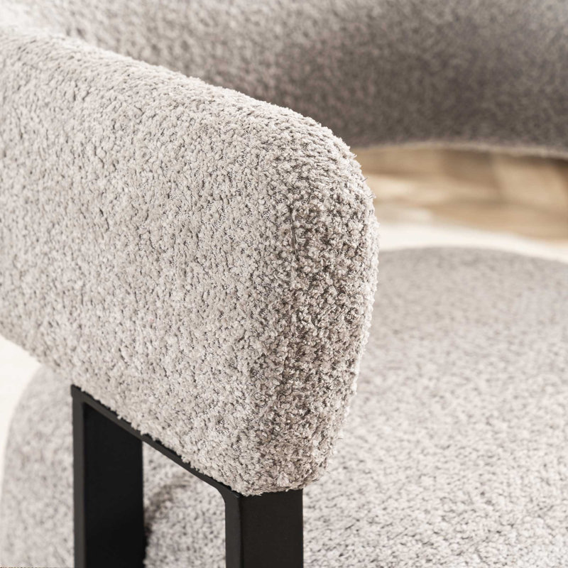 Fauteuil d'appoint à oreilles Macao, Gris clair