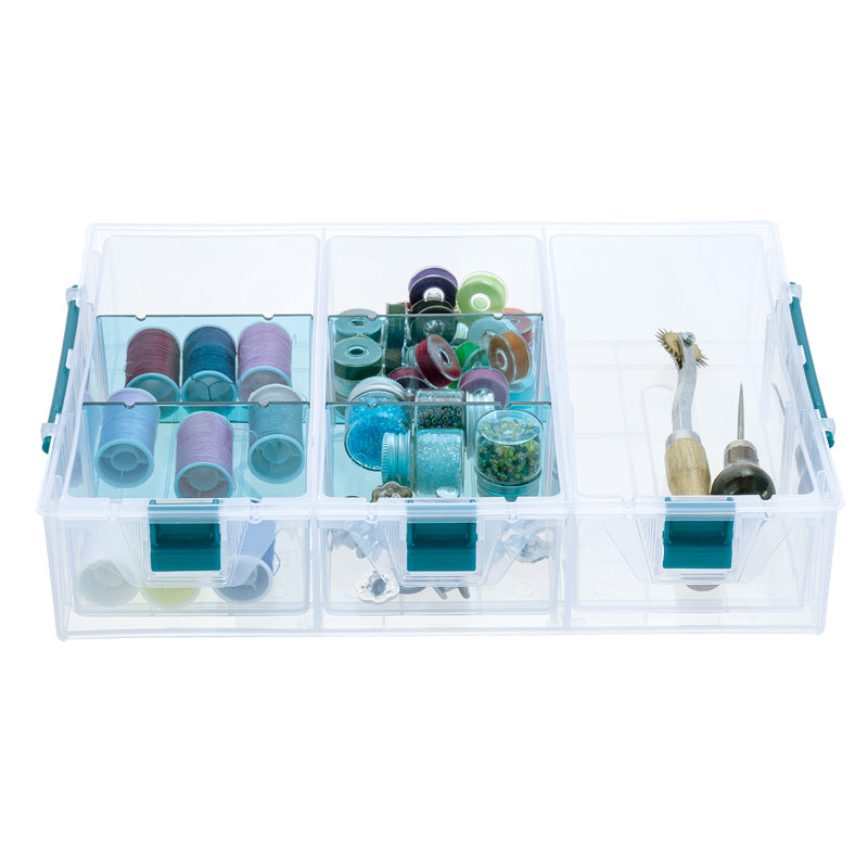Organisateur de fournitures Blue Arts and Crafts, 1 Tier without Lid