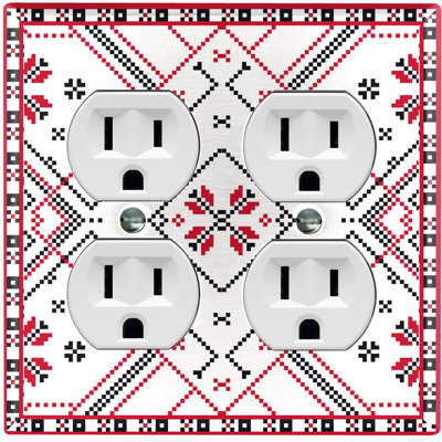 Patterned 2 - Gang Standard Wall Plate