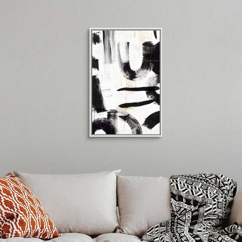 Concept II par PI Studio - reproduction d'art sur toile, H 32 po x l 22 po x P 1,75 po, Cadre blanc