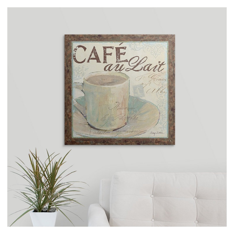 « café du matin i », reproduction d’impression avery tillmon, H 35 po x l 35 po x P 1,5 po, Toile