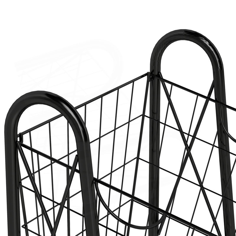 Rangement de panier de cuisine à 3 niveaux, grille métallique autoportante