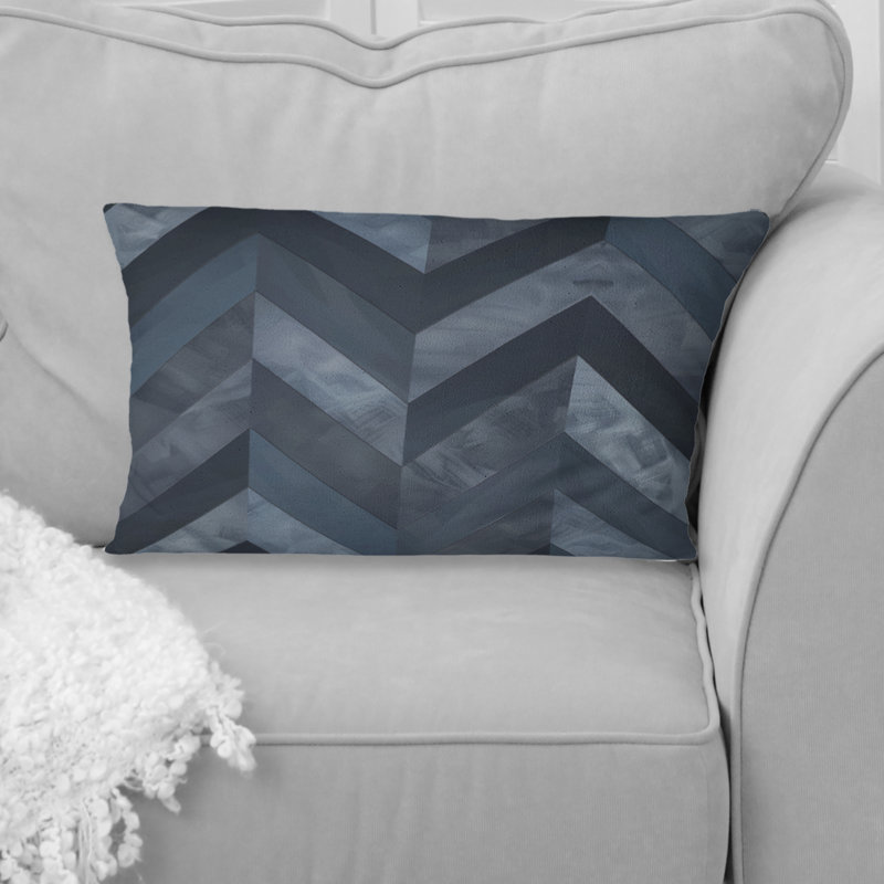 Coussin lombaire gris à chevrons dynamiques II