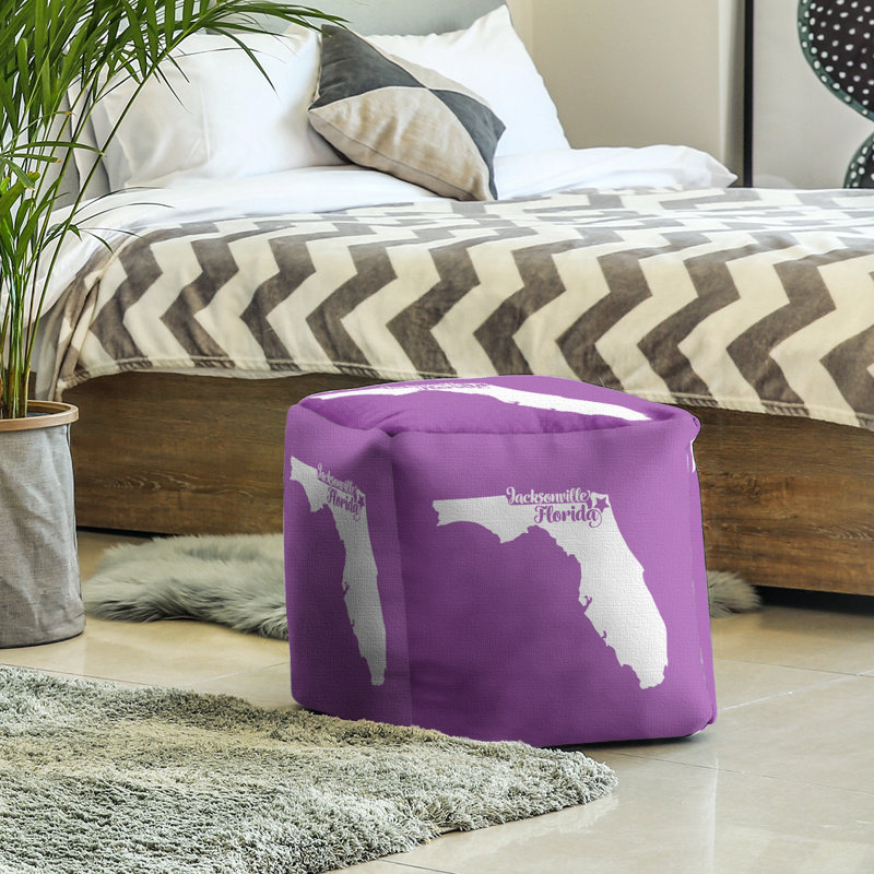 Repose-pieds cube floride Jacksonville, Violet