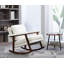 Chaise d'appoint Mid-Century moderne, chaise berçante avec structure en bois, chaises de salon rembourrées