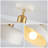 Modern 1-Light 12.6'' Metal Semi-Flush Mount Light Milk White Shape-286886816