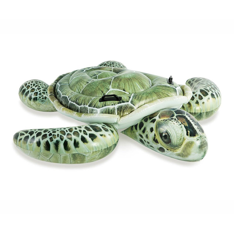 Intex 57555EP Realistic Sea Turtle Inflatable Ride-On Pool Float With Handles