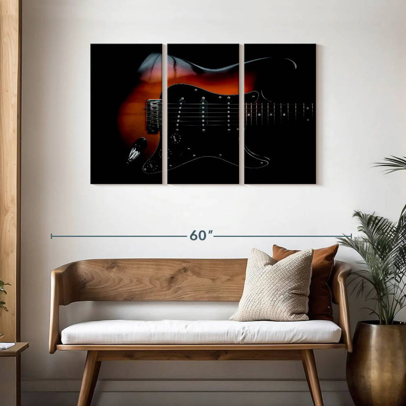 Guitare électrique élégante Abarca, H 28 po x l 45 po