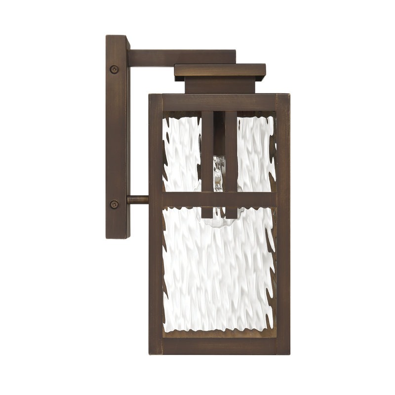 Hunter Aspenbrook Outdoor WeatherMax 1 Light Medium 14 Inch Wall Light, 14” H x 6.25” W x 8” D, Bronze