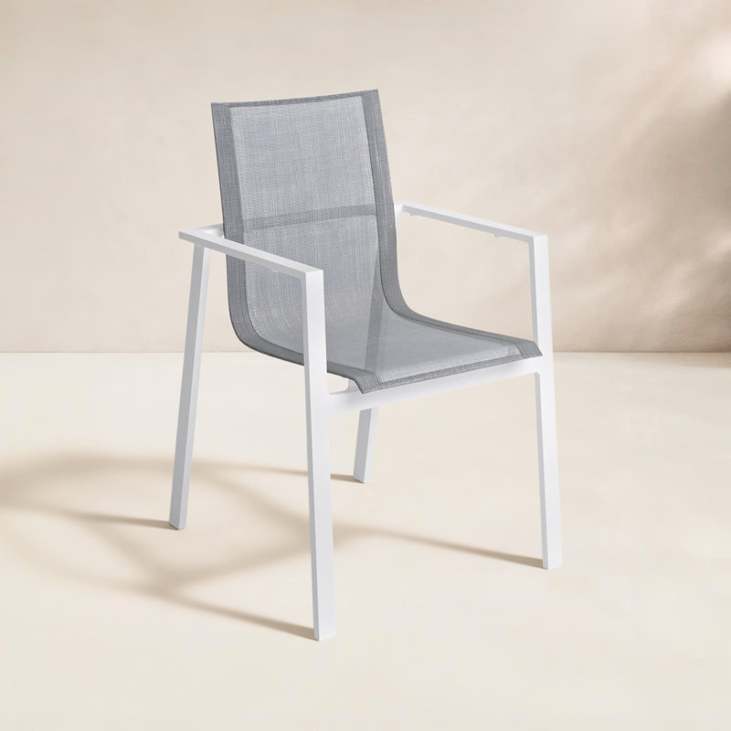 Lift Outdoor Dining Armchair, Slate, Driftwood