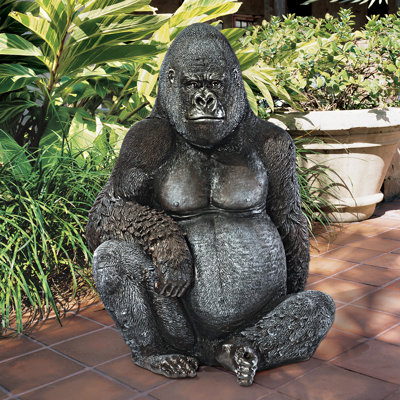 Western Lowland Gorilla Giant Great Ape Statue