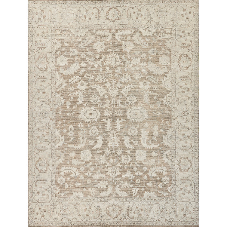Tuscany Floral Area Rug in Brown