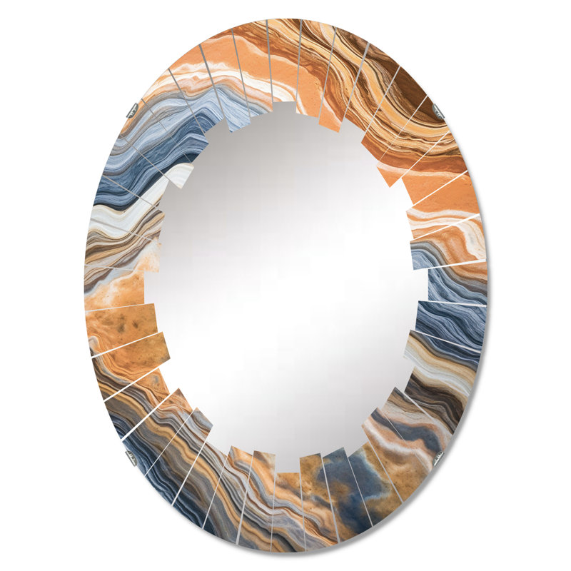 Zolee - Miroir mural moderne ovale, 36 po x 24 po