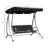 3 Outdoor Canopy Swing, Adjustable Shade For Sun Avoidance Feature, Adults' Garden Poolside, Black Poolside With Sunshade