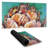 Abstract double tulips flower - 15.75"x31.50" Desk mat