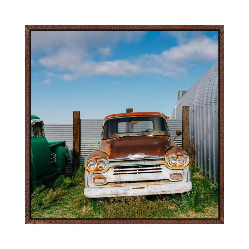 Marfa Ride II 1 Piece Wall Art on Canvas, 93.98cm H x 93.98cm W x 3.81cm D, Classic Brown Wood Framed