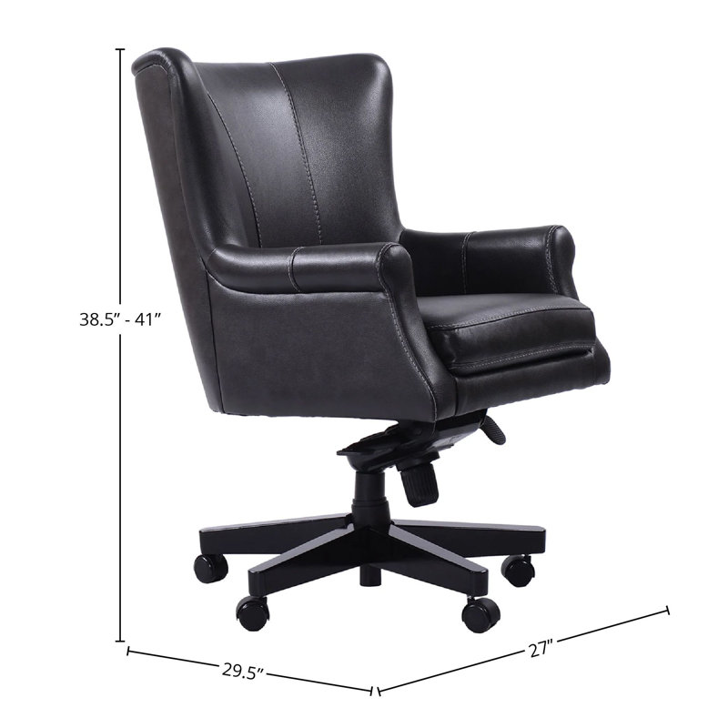 Fauteuil de direction en cuir véritable Charton, Cyclone