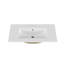 Plateau de meuble-lavabo minimaliste moderne en céramique 32 pouces avec trous de robinet pré-percés Worthington (lavabo seulement)
