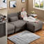 Canapé d'angle modulaire 4 places en chenille, marron moderne, pour la maison