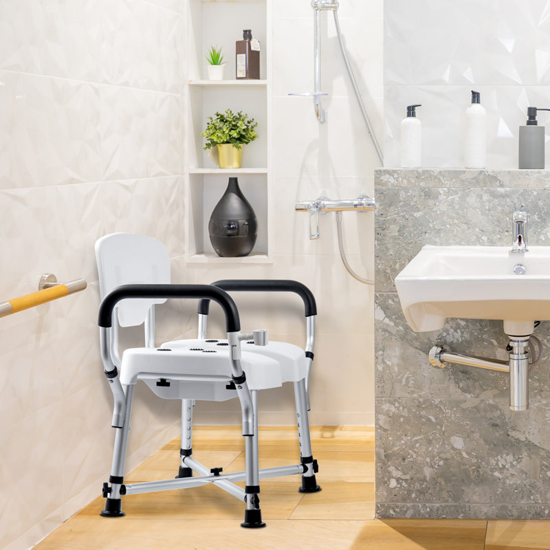 Professional 400Lb. Chaise de douche réglable avec accoudoirs