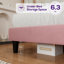 Lit plateforme tapissier en velours avec tête de lit Modern-982473075-982473073