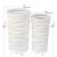 Mesut 2-Piece White Wavy Handmade Pot Planter Set
