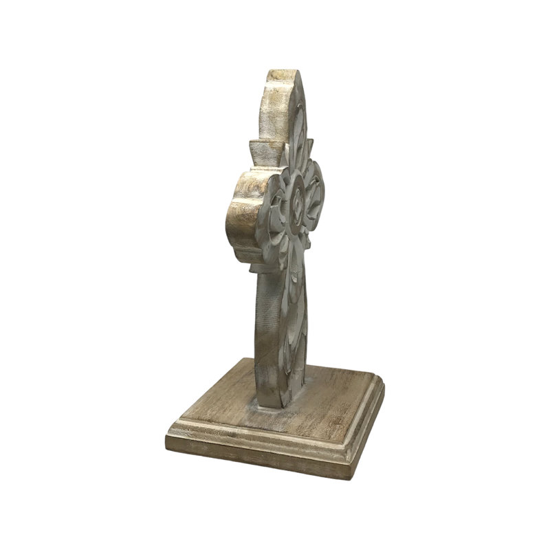 San Cristobal Table Cross - White Wash