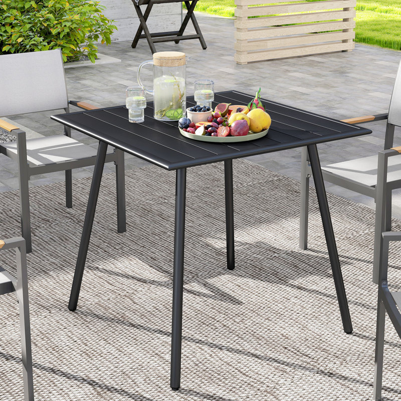 Square Metal Outdoor Bistro Table , 80cm W 80cm D