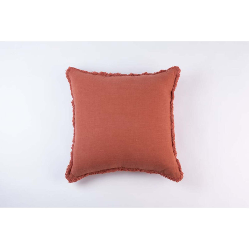 Coussin en lin Preston, Sienne brûlée