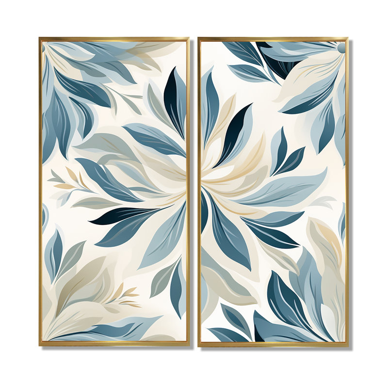 Tranquil Patterns - Cottage, Traditional Canvas Prints, 20" H x 24" W, Floater Framed Print, Gold