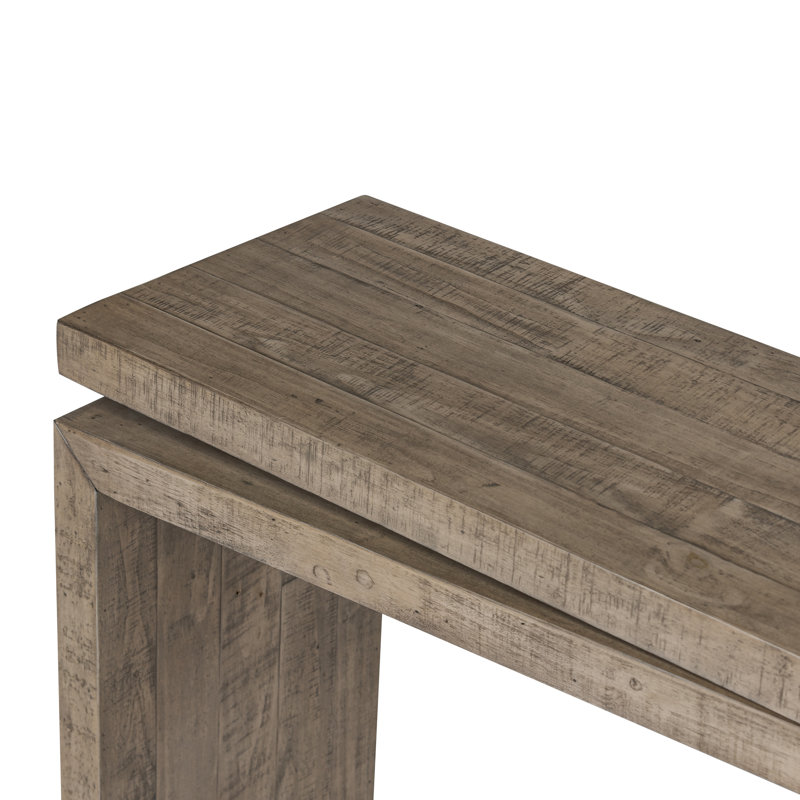 Matthes Solid Wood Console Table, 30.75" H x 60" W x 15" D, Weathered Wheat