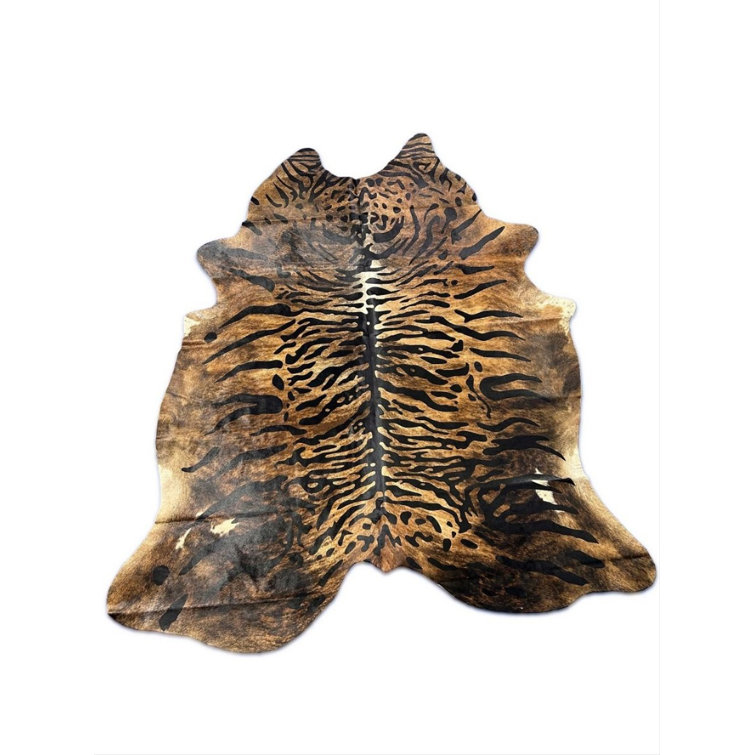 Brindle Siberian Tiger Cowhide Rug
