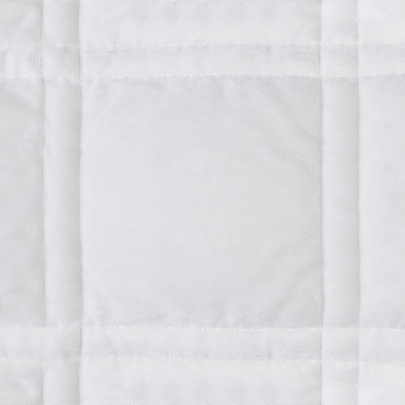 Wildes Plaid Bedspread, White, W220 x L240cm