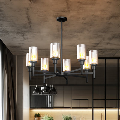 Chandelier with Glass Accents
