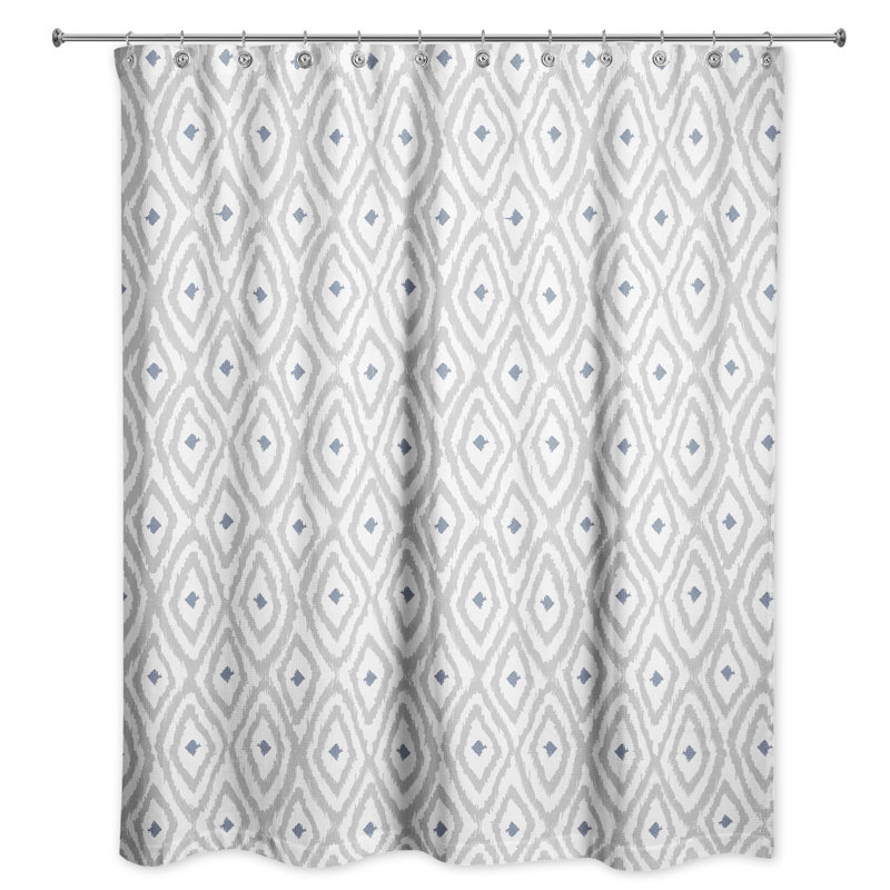 Rideau de douche géométrique simple, Argent