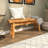 Milani Brown Wood Handmade Distressed Bench with High Trestle Legs 47" x 12" x 21"