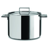 Attiva Deep Pot with Lid 8.66" - 12 Pieces - Stainless Steel