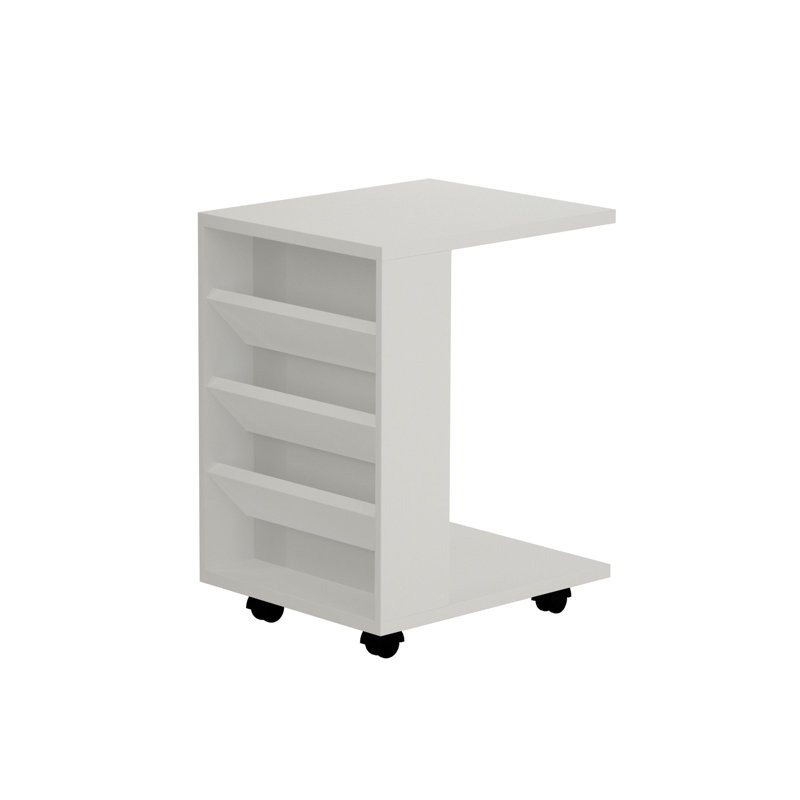 Joan Side Table End Table, White