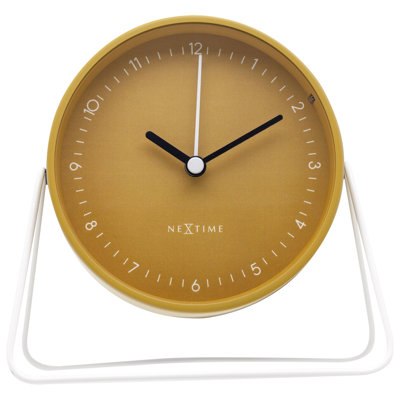 Analog Metal Quartz Movement / Crystal Tabletop Clock with Alarm