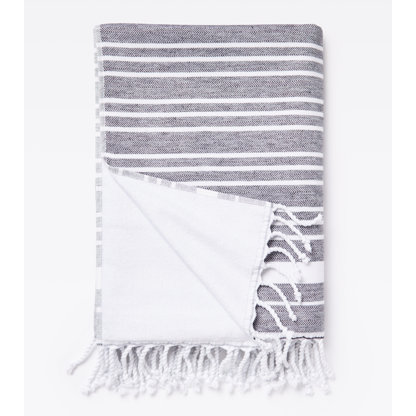 Swim, Surf + Sand Turkish Cotton Beach Towel in Basalt