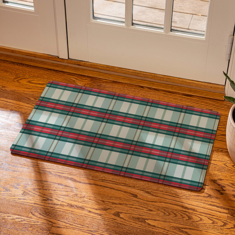 Tapis anti-fatigue Holly Homestead, motif écossais d'hiver, 76 cm x 46 cm