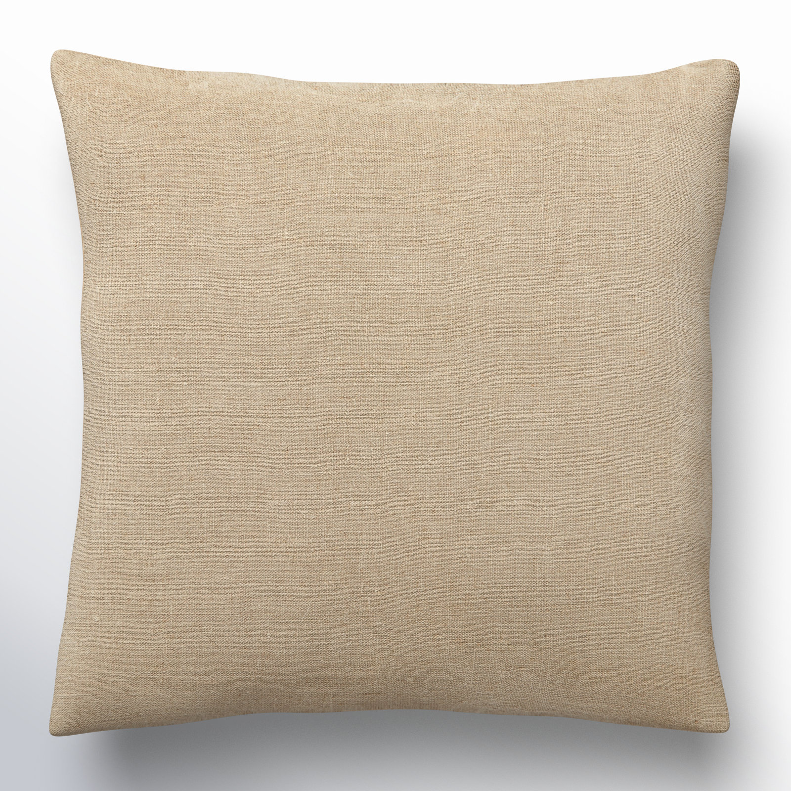 Griffin Linen Throw Pillow, Beige/Dark Gray, No Fill