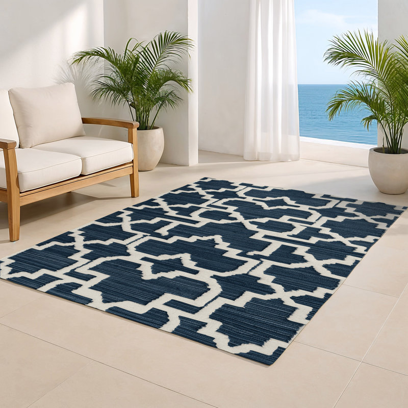 Tapis gris intérieur et extérieur Trellis, Rectangle 4pi x 6 pi