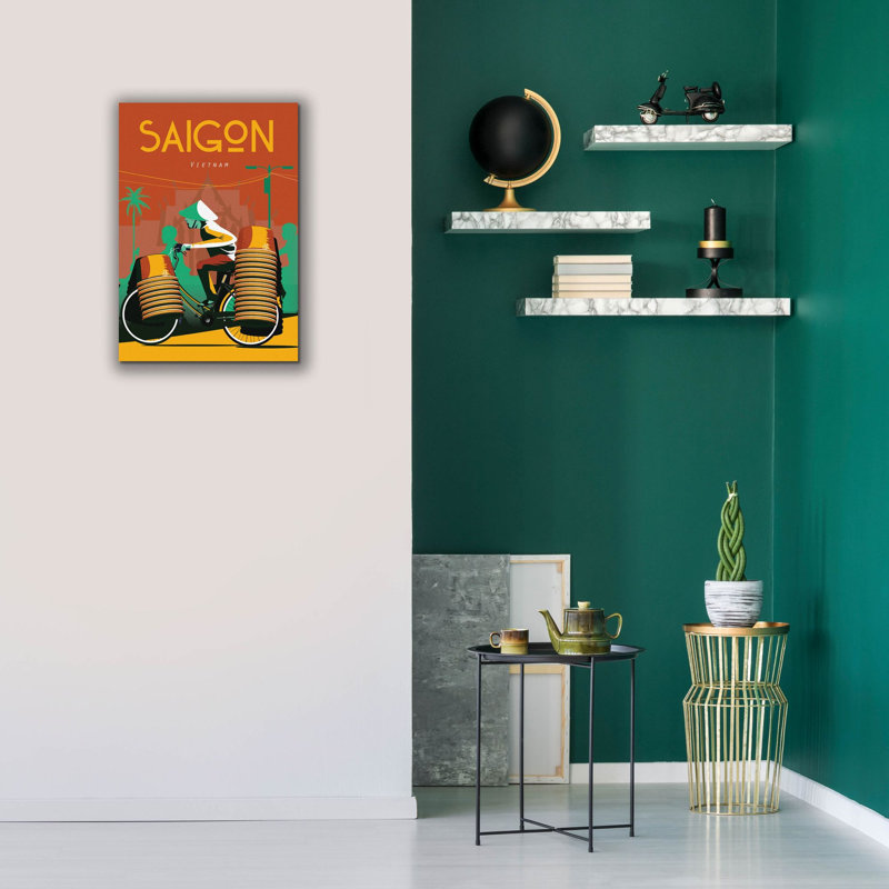 «Saïgon Vietnam» par Arctic Frame Studio, art mural sur toile, H 26 po x l 18 po x P 0,75 po
