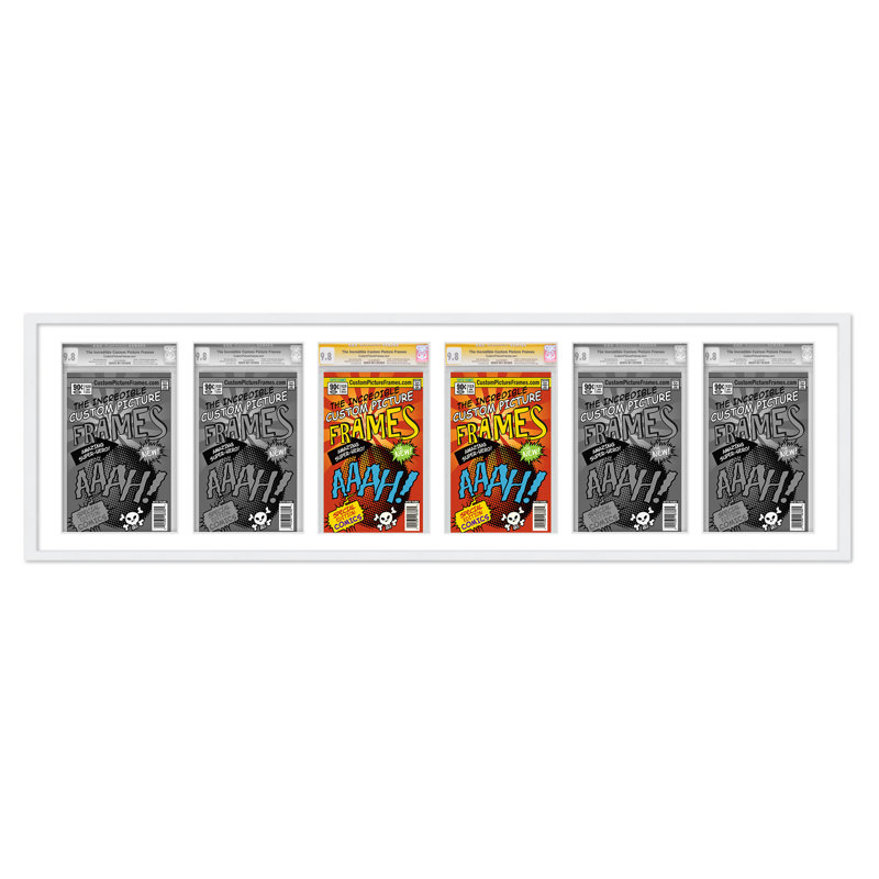 Cadre photo Evalynn, 8,125 po x 13 po, Blanc / blanc