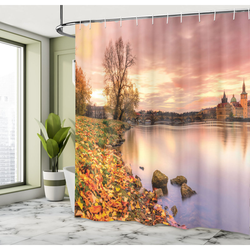 Tamekia Shower Curtain with Hooks Included, 84" H x 69" W